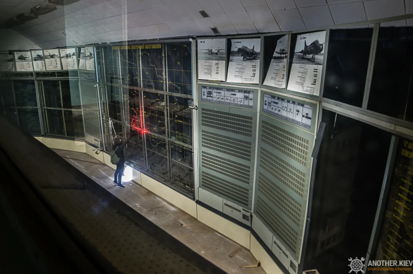 command hall in abandoned bunker ukraine
