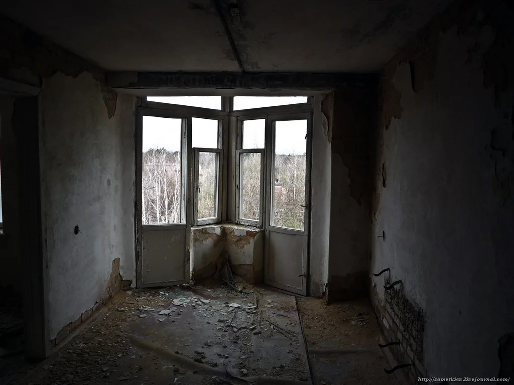 Balcony ghost city in ukraine