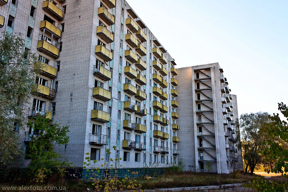 Multi-flour buildings in Orbita ghost town