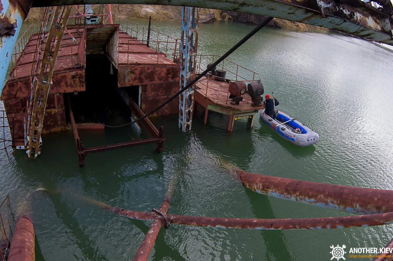 We swam to abandoned machine by gum boat