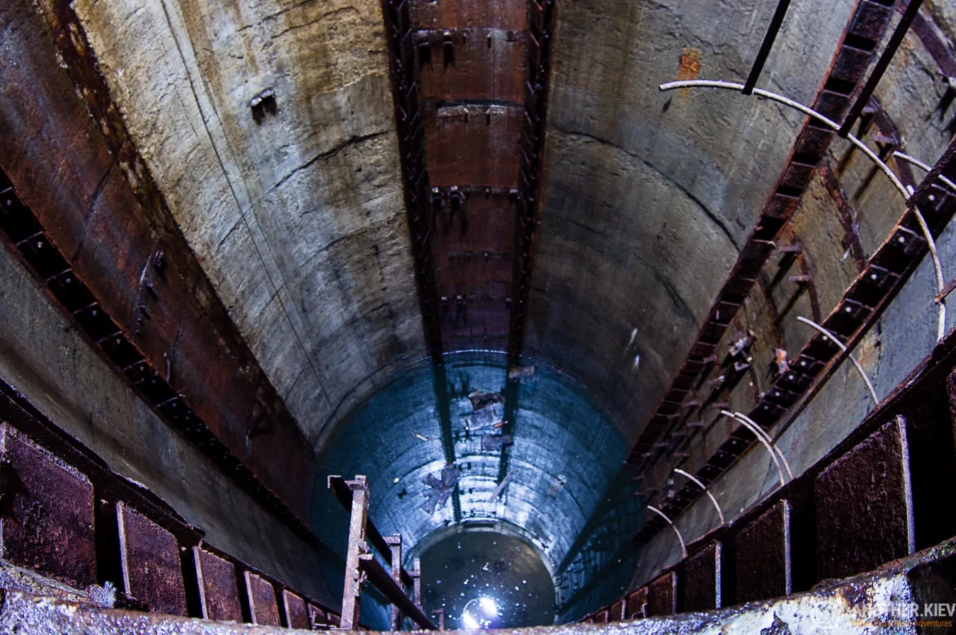 step by step missile shaft flooded by ground water