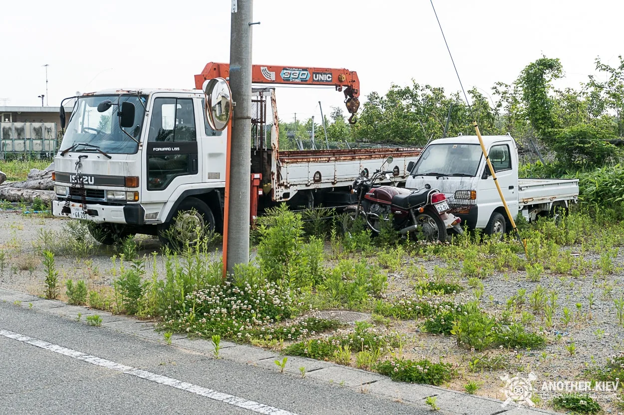abandoned parking on the streets of Okuma