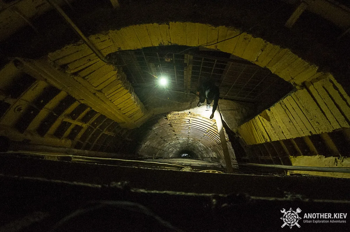 96 meters high shaft from deep pipe tunnel to water reservoir