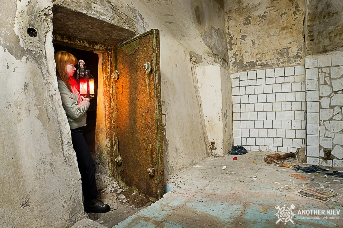 blast resistant door in abandoned water resistant tunnels