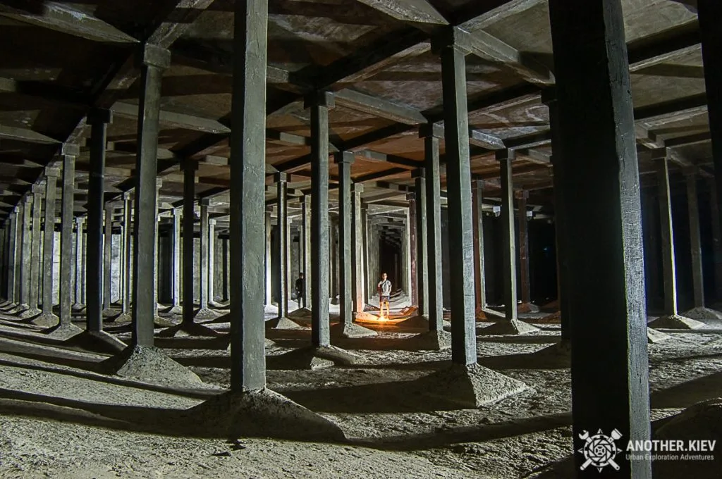 Columns in abandoned underground water resistor