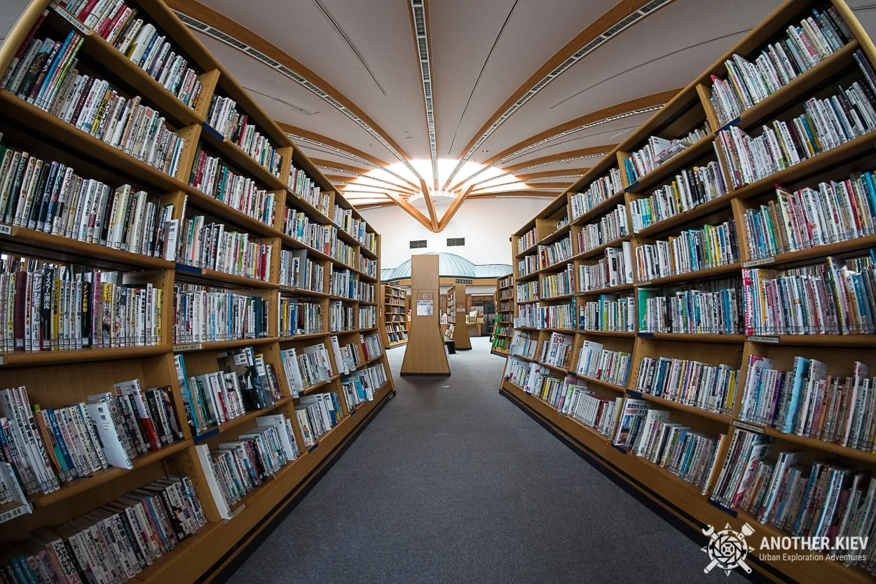 in abandoned library everything untouched