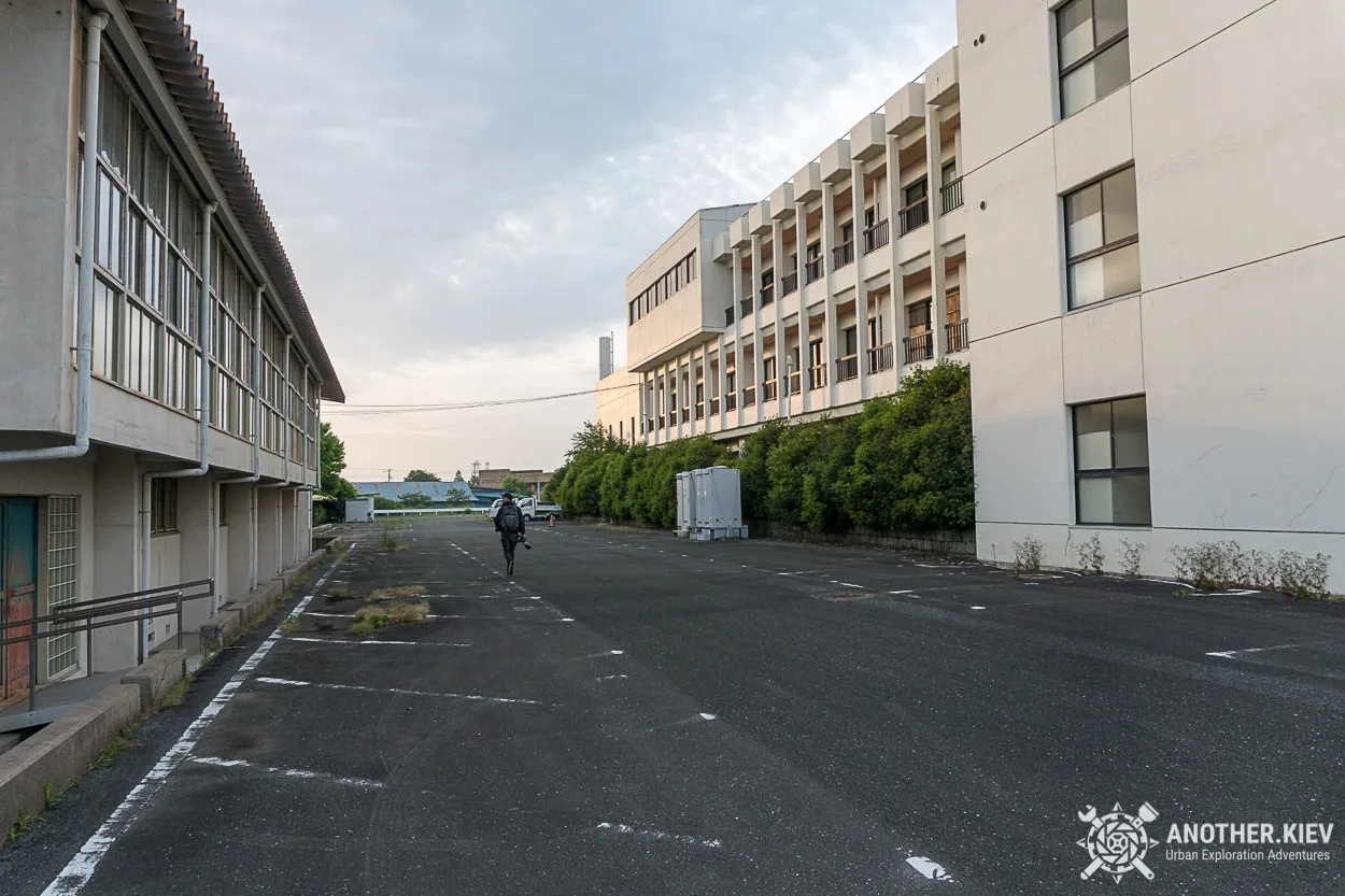 Walking empty streets of Okuma - abandoned town in Fukushima red zone