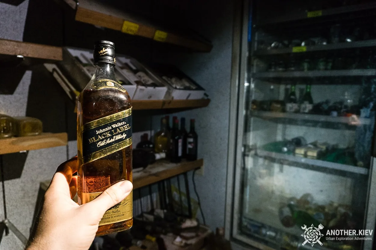Black Label in abandoned alcohol shop