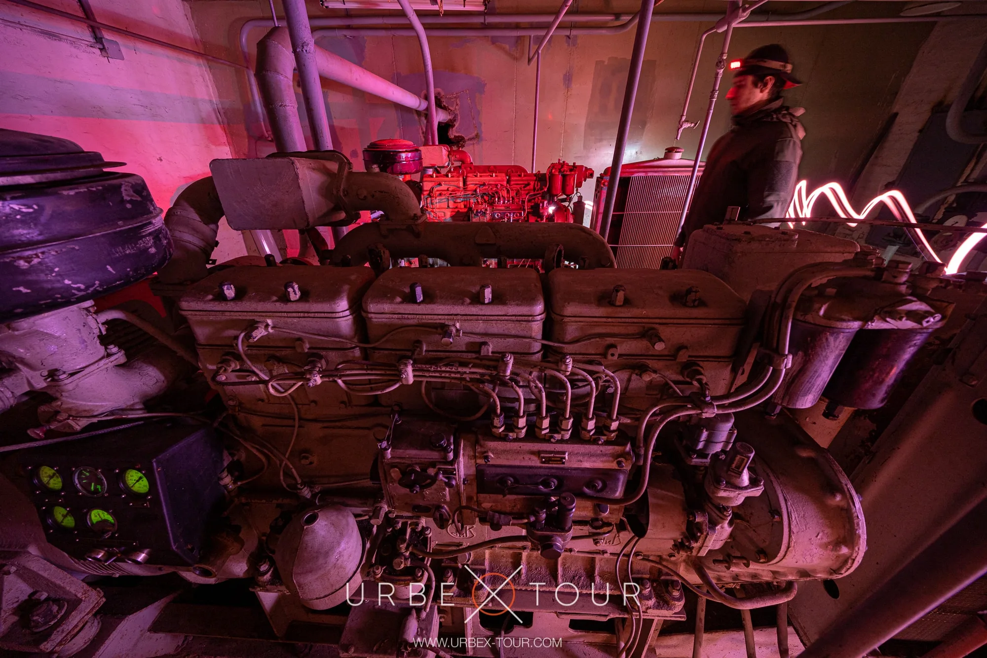 Diesel power station in abandoned cold war bunker